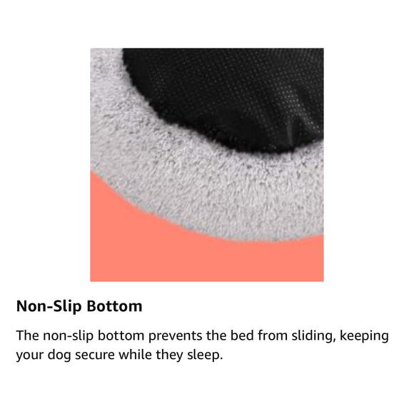 NEW Active Pets Calming Anti-Anxiety Round Dark Grey Donut Dog Bed Small - Picture 2 of 9